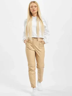 Hosen & Jeans|Jeans & Hosen*Missguided Zigaretten-Cargohose aus Kunstleder in Beige