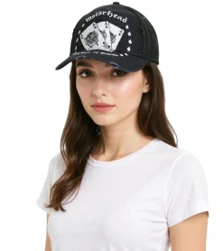 Caps & Mützen*BioworldMerch Motorhead Cap stylische Baseball-Cap Baumwoll-Cap Fan-Artikel TC110387MTR Schwarz/Weiß