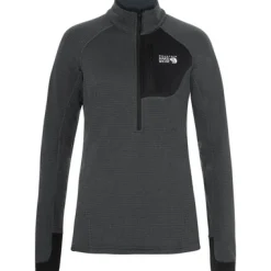 Sweater & Pullover*MOUNTAIN HARDWEAR Damen Longsleeves Polartec Power Grid Half Zip Longsleeve Blau