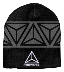 Caps & Mützen*Bio-Domes Headgear Mudvayne Unisex Beanie Metal-Band Winter-Mütze weiche Strick-Mütze mit Logo-Stickerei Baumwoll-Mütze Schwarz/Olivgrün