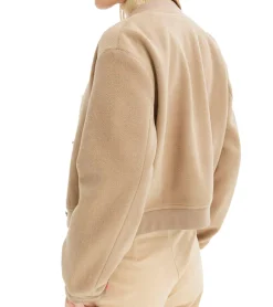 Große Größen|Mäntel & Jacken*O46bpx nachhaltiger Damen Blouson Bomber-Jacke mit Stehkragen Übergangs-Jacke 978057 Beige