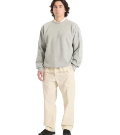 Pullover & Sweater*nanamica Herren Rundhals-Pullover Sweat-Shirt Herbst-Pullover Hellgrau