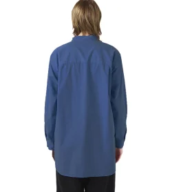 Hemden & Poloshirts*nanamica Herren Wind-Hemd mit Stehkragen und Knöpfen Ausgeh-Hemd Blau