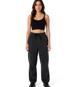 Sportunterbekleidung|Fitnessmode & Jogginghosen*NANGAPARBAT Strickfleece-Hose für Damen oder Herren Jogginghose mit Antipilling und Antistatik Freizeithose mit OEKO-TEX Standard 100 Grau/Schwarz