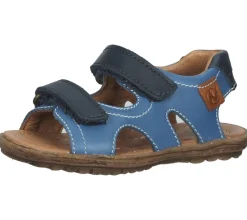 Sandalen*NATURINO Sky Kinder Echtleder-Sandalen für Jungen mit Klettverschluss Sommer-Schuhe 0010502430.81.1C74 Blau/Braun