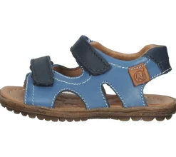 Sandalen*NATURINO Sky Kinder Echtleder-Sandalen für Jungen mit Klettverschluss Sommer-Schuhe 0010502430.81.1C74 Blau/Braun