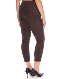 Hosen & Jeans*NAVIGAZIONE Alina Damen Hose in Wildleder-Optik Schlupfhose Stiefelhose 78992442 Braun