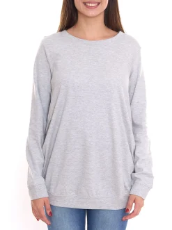 Sweater & Pullover*neun 9 monate Damen schlichtes Schwangerschafts-Shirt Umstands-Mode Grau oder Schwarz