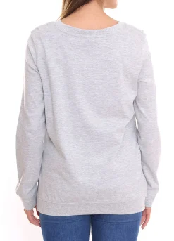 Sweater & Pullover*neun 9 monate Damen schlichtes Schwangerschafts-Shirt Umstands-Mode Grau oder Schwarz