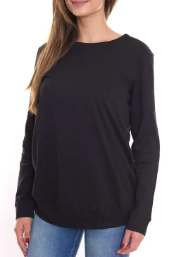 Sweater & Pullover*neun 9 monate Damen schlichtes Schwangerschafts-Shirt Umstands-Mode Grau oder Schwarz