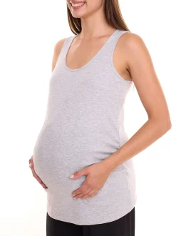 Tops & T-Shirts*neun 9 monate Damen Sommer-Top schlichtes Shirt Schwangerschaftsmode 68950144 Grau