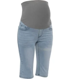 Große Größen|Hosen & Jeans*neun 9 monate Damen Sommer Umstands-Shorts bequeme Schwangerschafts-Shorts Sommer-Hose Blau/Grau oder Blau/Schwarz
