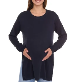 Sweater & Pullover*neun 9 monate Damen Strickpullover Umstandsmode Schwangerschafts-Pulli 24659305 Dunkelblau