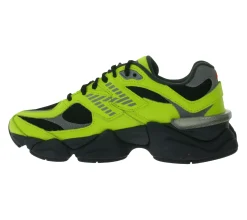 Sneaker & Turnschuhe|Turnschuhe & Sneaker*New Balance Sneaker stylische Echtleder-Schuhe mit Dual-Density-Mittelsohle in Neongelb/Schwarz oder Blau/Schwarz