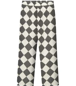 Jeans & Hosen*Nikben Herren Hose mit mehrfarbigem grafischem Muster Chill-Hose 6126 Schwarz/Weiß