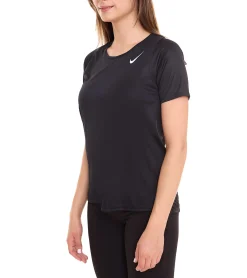 Fitnessmode & Jogginghosen|Tops & T-Shirts*NIKE Dri-FIT Race Damen T-Shirt kurzärmliges Fitness-Shirt luftiges Sport-Shirt DD5927 010 Schwarz