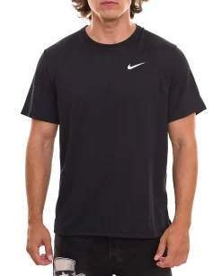 T-Shirts & Tank Tops|Fitnessmode & Jogginghosen*NIKE Dri-FIT Race für Damen oder Dri-FIT UV Miler für Herren T-Shirt kurzärmliges Fitness-Shirt luftiges Sport-Shirt in Schwarz Damen / Dri-FIT Race