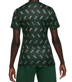 Sportoberbekleidung|Ballsport*NIKE Nigeria Auswärtstrikot 2023 Damen nachhaltiges Sport-Shirt Trainings-Shirt mit DRI-FIT-Technologie atmungsaktives Fußball-Trikot mit Muster Slim-Fit DX0708-382 Dunkelgrün/Pink/Blau