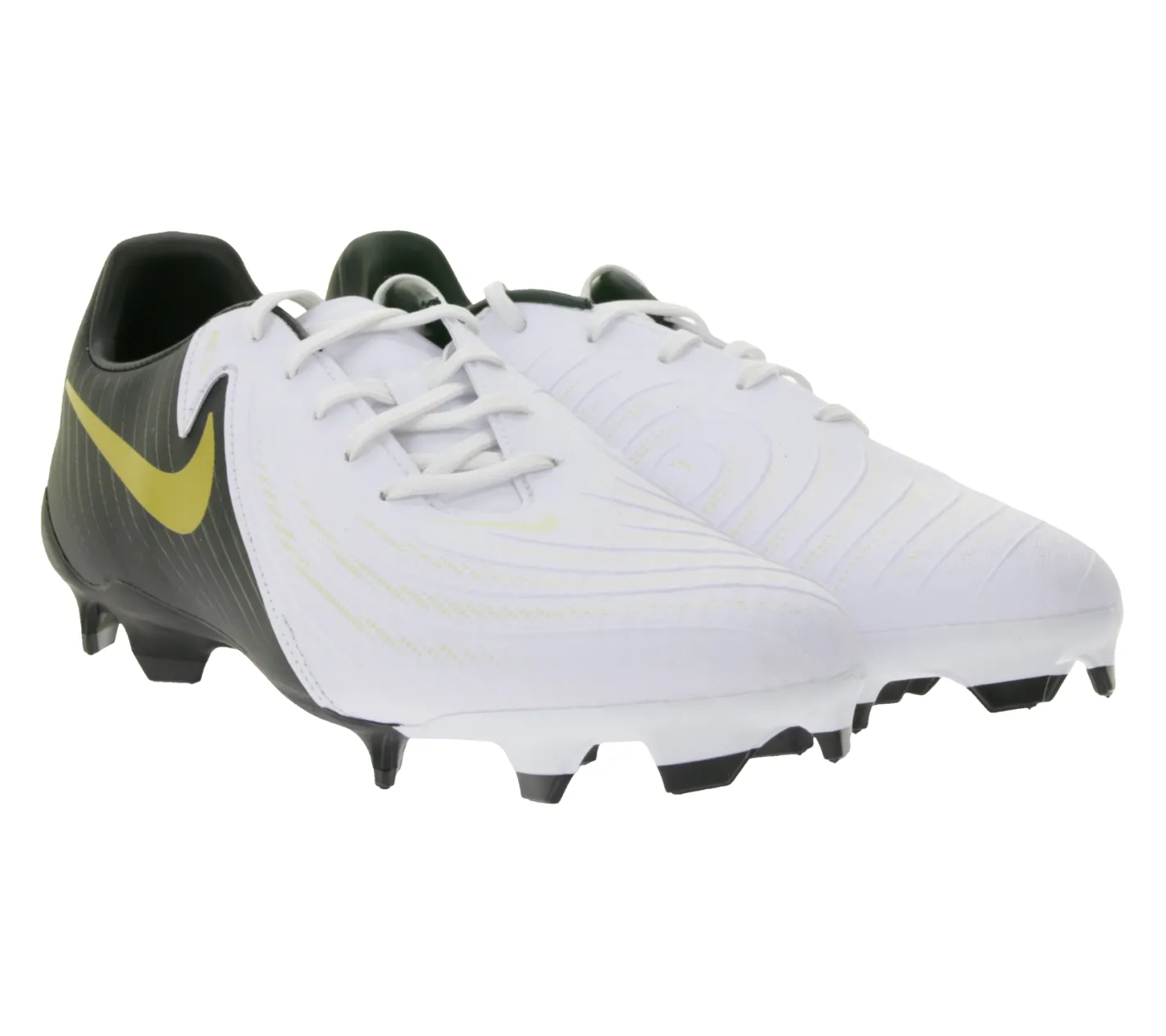 Fußballschuhe|Ballsport*NIKE Phantom GX II 2 FG Academy FG/MG Fußball-Schuhe mit gedämpfter Innensohle Nocken-Schuhe FD6723 100 Weiß/Schwarz