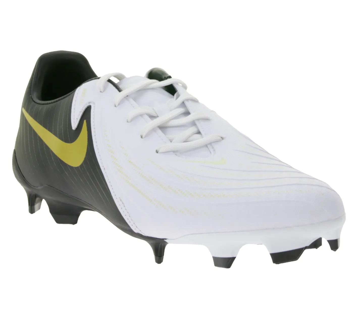 Fußballschuhe|Ballsport*NIKE Phantom GX II 2 FG Academy FG/MG Fußball-Schuhe mit gedämpfter Innensohle Nocken-Schuhe FD6723 100 Weiß/Schwarz