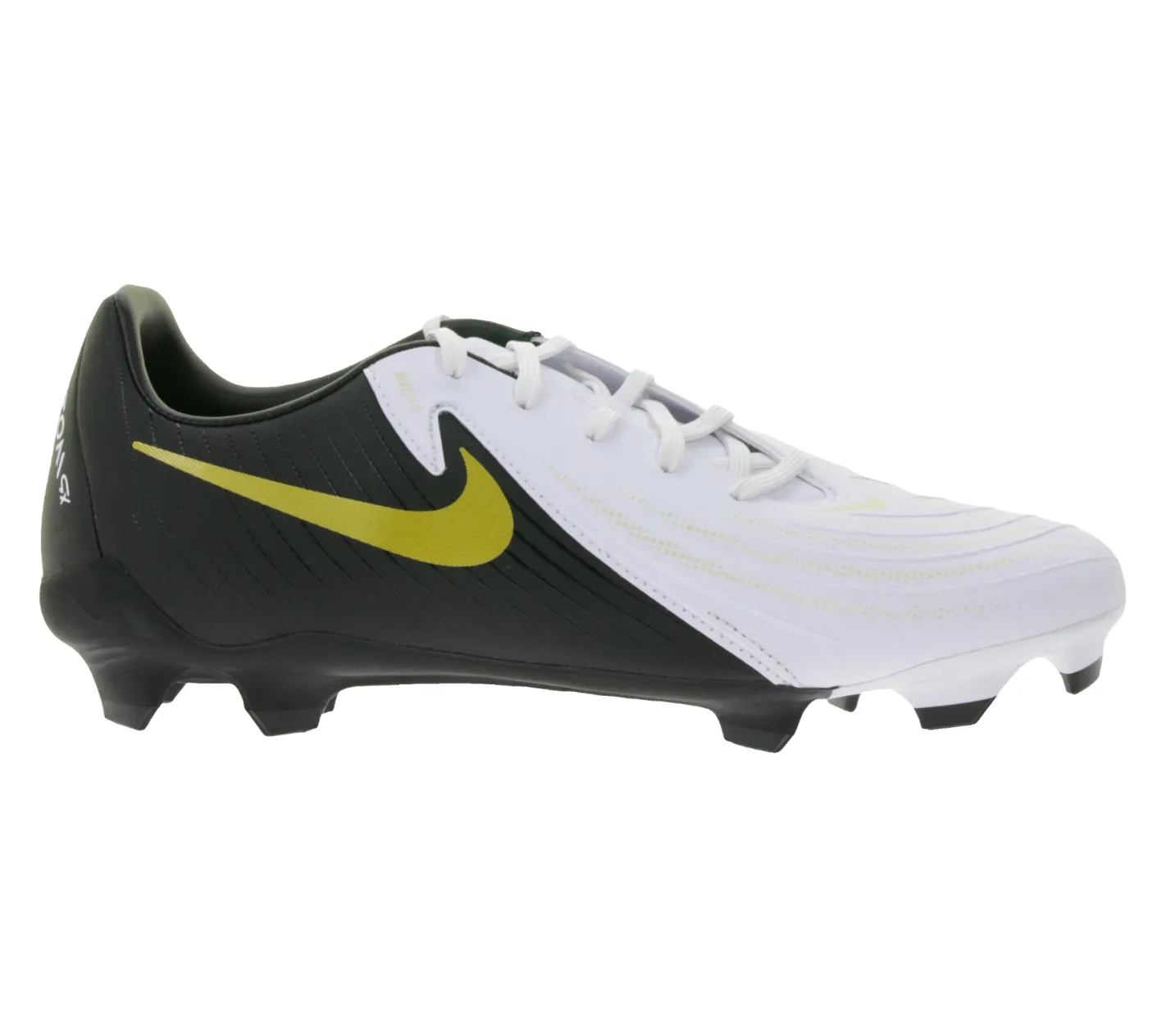 Fußballschuhe|Ballsport*NIKE Phantom GX II 2 FG Academy FG/MG Fußball-Schuhe mit gedämpfter Innensohle Nocken-Schuhe FD6723 100 Weiß/Schwarz
