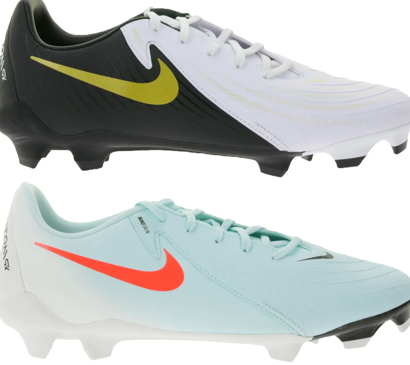Fußballschuhe|Ballsport*NIKE Phantom GX II 2 FG Academy FG/MG Fußball-Schuhe mit gedämpfter Innensohle Nocken-Schuhe FD6723 Türkis oder Weiß/Schwarz