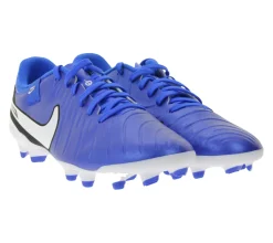 Fußballschuhe|Ballsport*NIKE Phantom Tiempo Legend 10 Academy FG/MG Fußball-Schuhe mit gepolsterte Innensohle Nocken-Schuhe DV4337 400 Dunkelblau