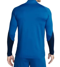Pullover & Sweater|Sportoberbekleidung*NIKE Strike 23 Drill Herren nachhaltiges Sport-Shirt mit DRI-FIT-Technologie leichtes Trainings-Longsleeve Fußball-Shirt mit geometrischem Muster DR2294-463 Blau/Schwarz