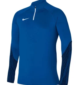 Pullover & Sweater|Sportoberbekleidung*NIKE Strike 23 Drill Herren nachhaltiges Sport-Shirt mit DRI-FIT-Technologie leichtes Trainings-Longsleeve Fußball-Shirt mit geometrischem Muster DR2294-463 Blau/Schwarz
