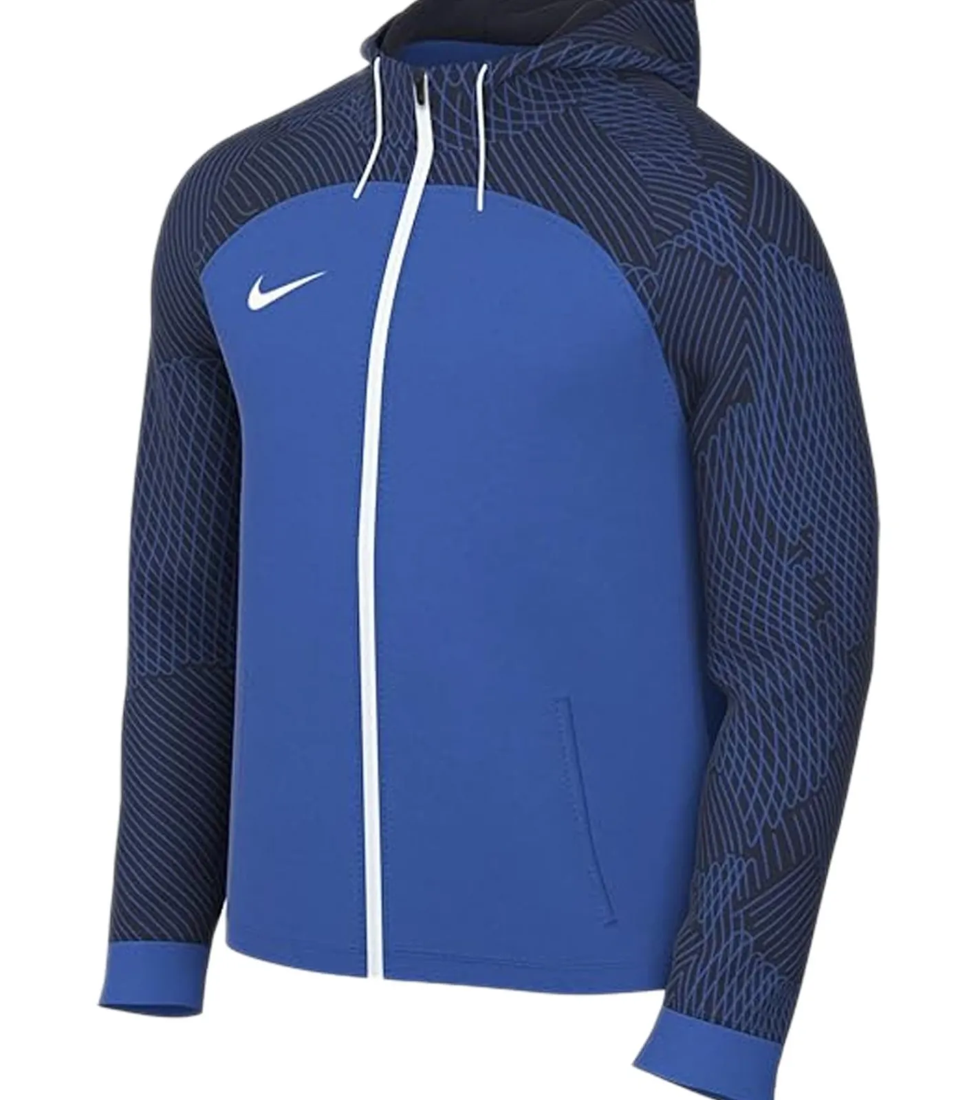 Sportoberbekleidung|Jogginghosen & Fitnessmode*NIKE STRIKE 23 Herren Fitness-Jacke mit Dri-FIT-Technologie Trainings-Jacke mit Brusttasche Sport-Jacke DR2571-463 Blau/Weiß