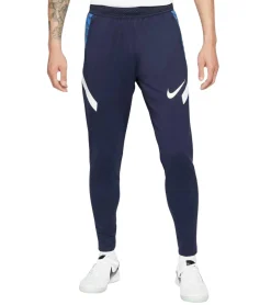 Sportunterbekleidung|Jogginghosen & Fitnessmode*NIKE Strike 21 Herren Trainings-Hose mit DRI-FIT-Technologie leichte Sport-Hose mit Marken-Logo Jogging-Hose mit FLYVENT-Bund Slim Fit CW5862-451 Dunkelblau/Weiß
