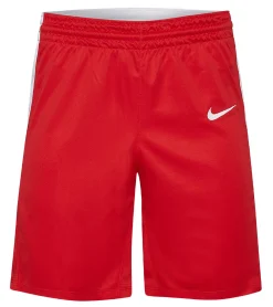 Sportunterbekleidung|Ballsport*NIKE Team Kinder Basketball-Hose atmungsaktive Sport-Shorts für Mädchen und Jungen kurze Sport-Hose leichte Trainings-Shorts Fitness-Hose NT0202-657 Rot/Weiß