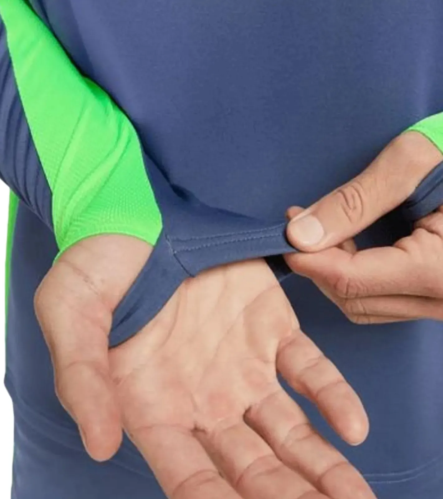 Pullover & Sweater|Sportoberbekleidung*NIKE Academy Herren nachhaltiger Trainings-Pullover mit DRI-FIT-Technologie leichtes Sport-Shirt aus recycelten Materialien modernes Fitness-Longsleeve DX4294-491 Blau/Grau/Neongrün