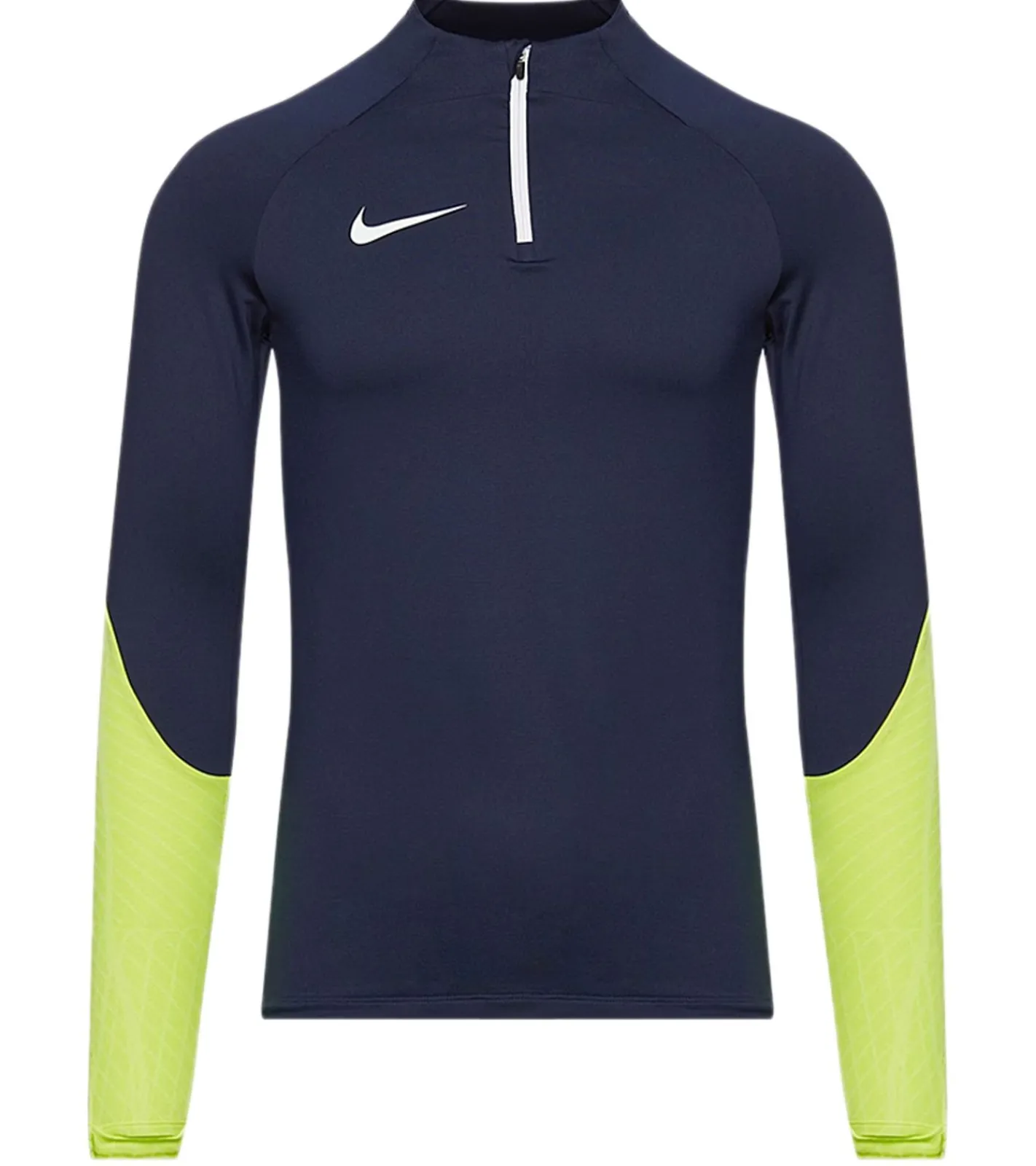 Pullover & Sweater|Jogginghosen & Fitnessmode*NIKE Strike 23 Drill Top Herren Trainings-Pullover mit Dri-FIT-Technologie Slim-Fit Troyer-Shirt Fitness-Longsleeve mit MoveToZero DR2294-452 Dunkelblau/Gelb