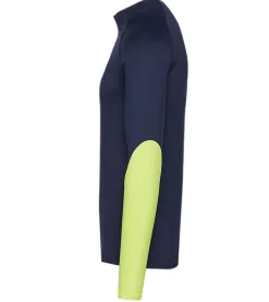 Pullover & Sweater|Jogginghosen & Fitnessmode*NIKE  Strike 23 Drill Top Herren Trainings-Pullover mit Dri-FIT-Technologie Slim-Fit Troyer-Shirt Fitness-Longsleeve mit MoveToZero DR2294-452 Dunkelblau/Gelb