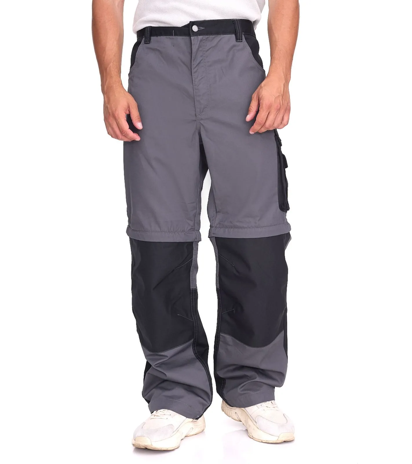 Jeans & Hosen*NORTHERN COUNTRY Herren Arbeits-Hose mit Knie-Verstärkung Berufsbekleidung Heimwerker-Hose 12746943 Grau/Schwarz