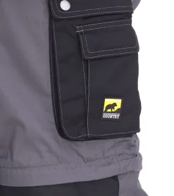 Jeans & Hosen*NORTHERN COUNTRY Herren Arbeits-Hose mit Knie-Verstärkung Berufsbekleidung Heimwerker-Hose 12746943 Grau/Schwarz