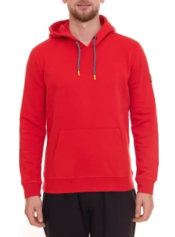Pullover & Sweater*NORTHERN COUNTRY Herren Kapuzen-Pullover Baumwoll-Hoody Langarm-Shirt 00009469 Rot