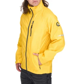 Jacken & Mäntel*NORTHERN COUNTRY Herren nachhaltige Fahrrad-Jacke mit Reflektoren Regen-Jacke mit versteckter Kapuze wasserabweisende Übergangs-Jacke 55448815 Gelb