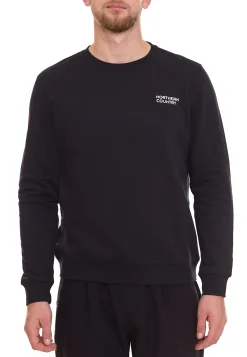 Pullover & Sweater*NORTHERN COUNTRY Herren Pullover mit Markenprint Baumwoll-Sweater Langarm-Shirt 00009468 in Schwarz, Blau, Grün oder Rot