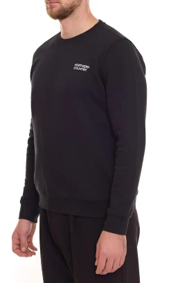 Pullover & Sweater*NORTHERN COUNTRY Herren Pullover mit Markenprint Baumwoll-Sweater Langarm-Shirt 00009468 in Schwarz, Blau, Grün oder Rot