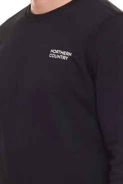 Pullover & Sweater*NORTHERN COUNTRY Herren Pullover mit Markenprint Baumwoll-Sweater Langarm-Shirt 00009468 in Schwarz, Blau, Grün oder Rot