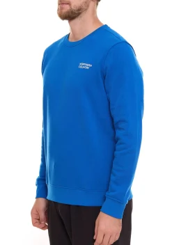 Pullover & Sweater*NORTHERN COUNTRY Herren Pullover mit Markenprint auf Brust Baumwoll-Sweater Langarm-Shirt 00009468 Blau