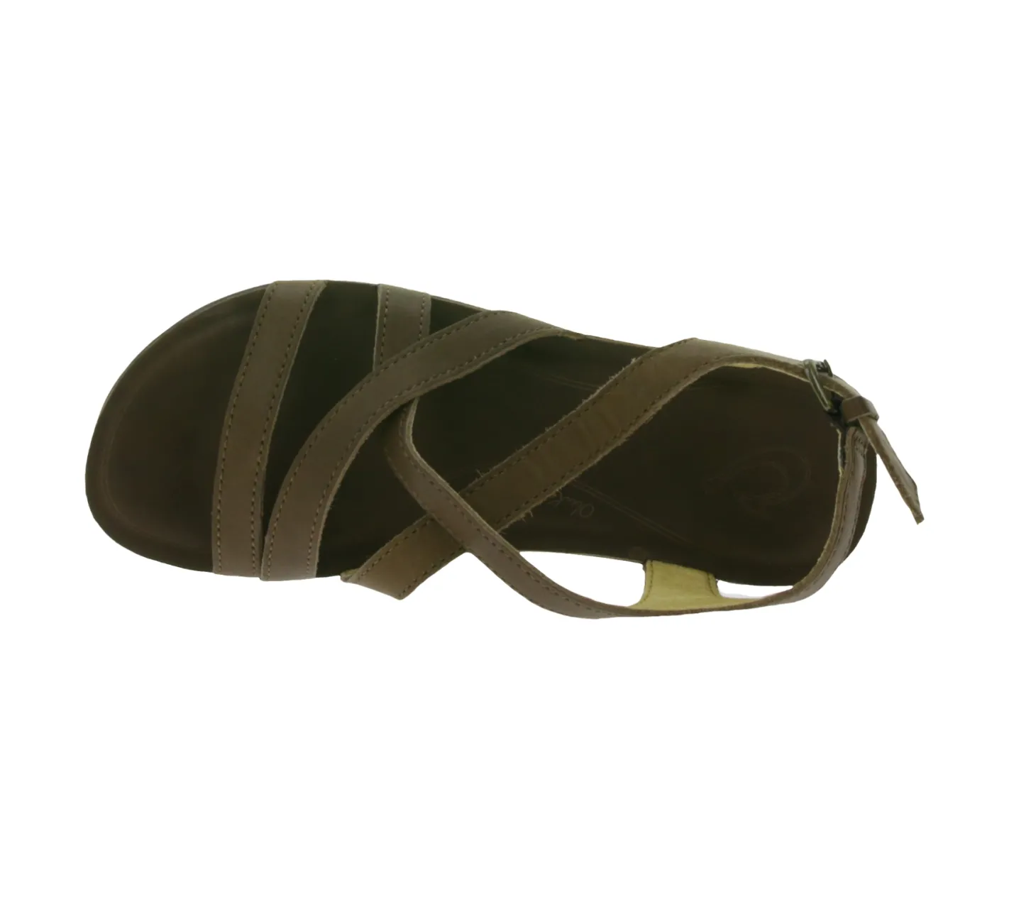 Zehentrenner & Sandalen*OluKai Nana Damen Echtleder-Sandalette Keilabsatz Sommer-Schuhe 20323-SASA Braun