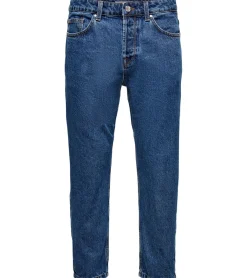 Jeans & Hosen*ONLY & SONS Avi Beam Cropped Herren Jeans Hose mit Retro-Waschung 22021420 Dunkelblau