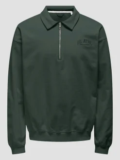 Pullover & Sweater*ONLY & SONS Blais Athl Rugby-Sweatshirt in Gelbkiefer