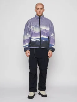 Pullover & Sweater*ONLY & SONS Blaze Aop Hoodies mit durchgehendem Reißverschluss Abenddämmerung