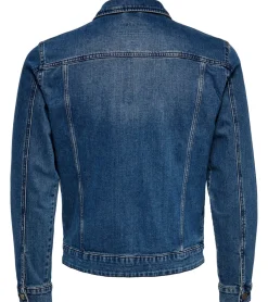 Jacken & Mäntel*ONLY & SONS Coin Life Herren Jeans-Jacke zeitlose Freizeit-Jacke 22010451 Blau