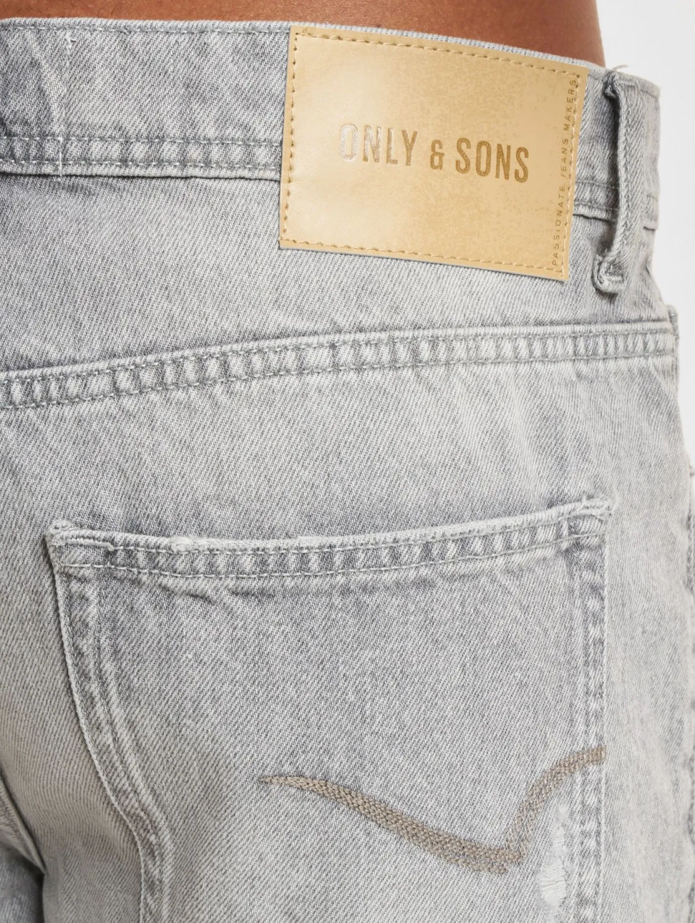 Shorts & Bermudas*ONLY & SONS Edge Dest 9639 Destroyed Denim Shorts hellgrauer Denim