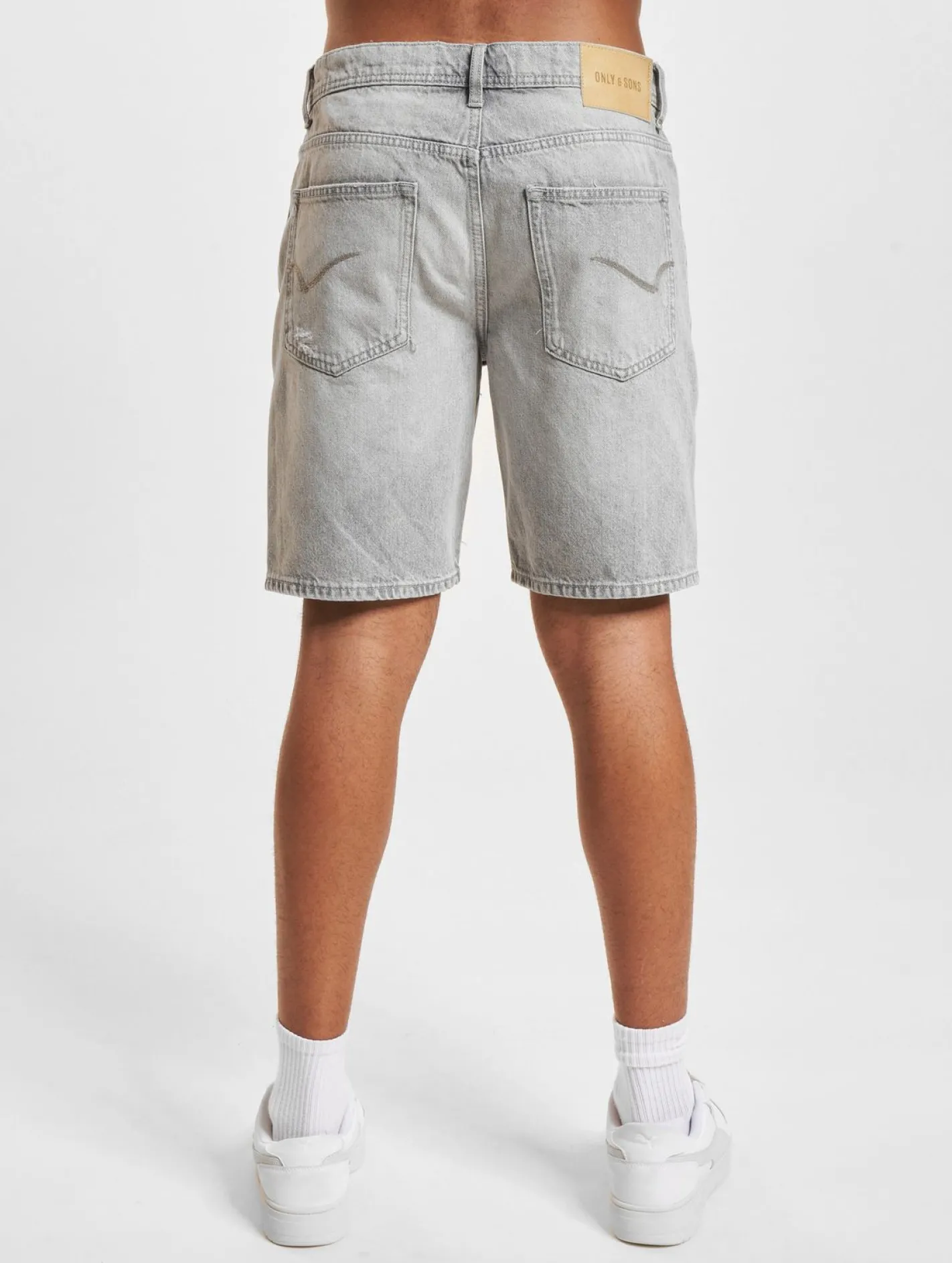 Shorts & Bermudas*ONLY & SONS Edge Dest 9639 Destroyed Denim Shorts hellgrauer Denim